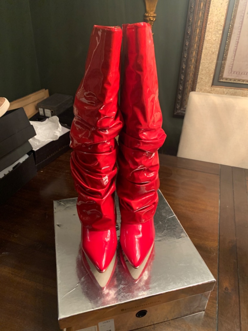 Azalea Wang Sid-Red Heels Size 8 - Picture 3 of 6